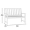 Flash Furniture Ellsworth 50 All Weather Indoor/Outdoor Recycled HDPE Bench with Contoured Seat in White LE-HMP-2035-12-WHT-GG - alternate 2